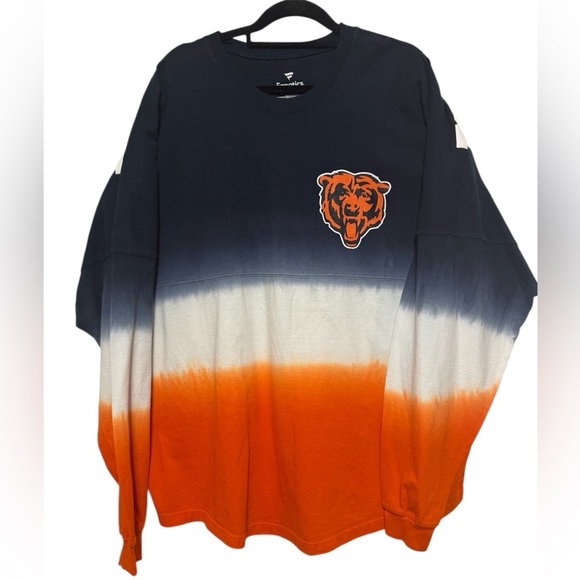 Chicago Bears NFL Pro Line by Fanatics Navy/Orange Spirit Jersey Long Sleeve 2XL - Picture 2 of 6